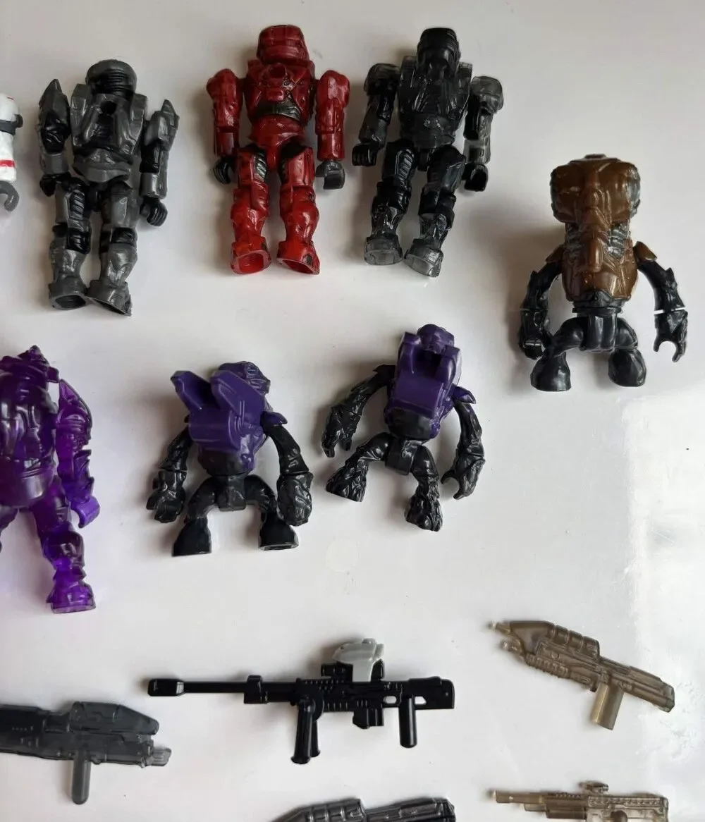 Halo Mega Bloks Construx Grunts UNSC Covenant Elite Jackal Figures Weapons Lot
